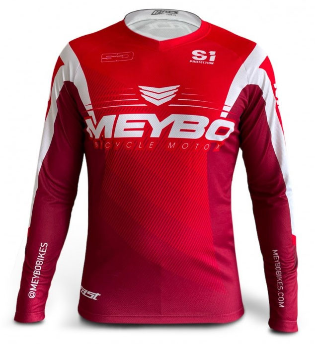 Meybo V6 Slimfit Race Jersey - Red / White