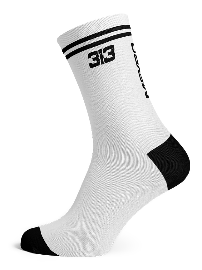 Meybo Sock Ribbed Crew Sock White