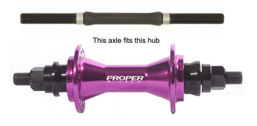 Proper Axle For 3/8 MagLite Front Hub 61mm