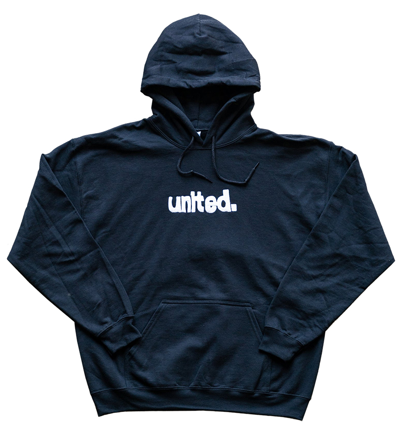 United Coastin Hooded Sweat Black/White